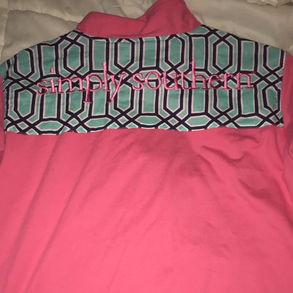 Pink simply southern pullover